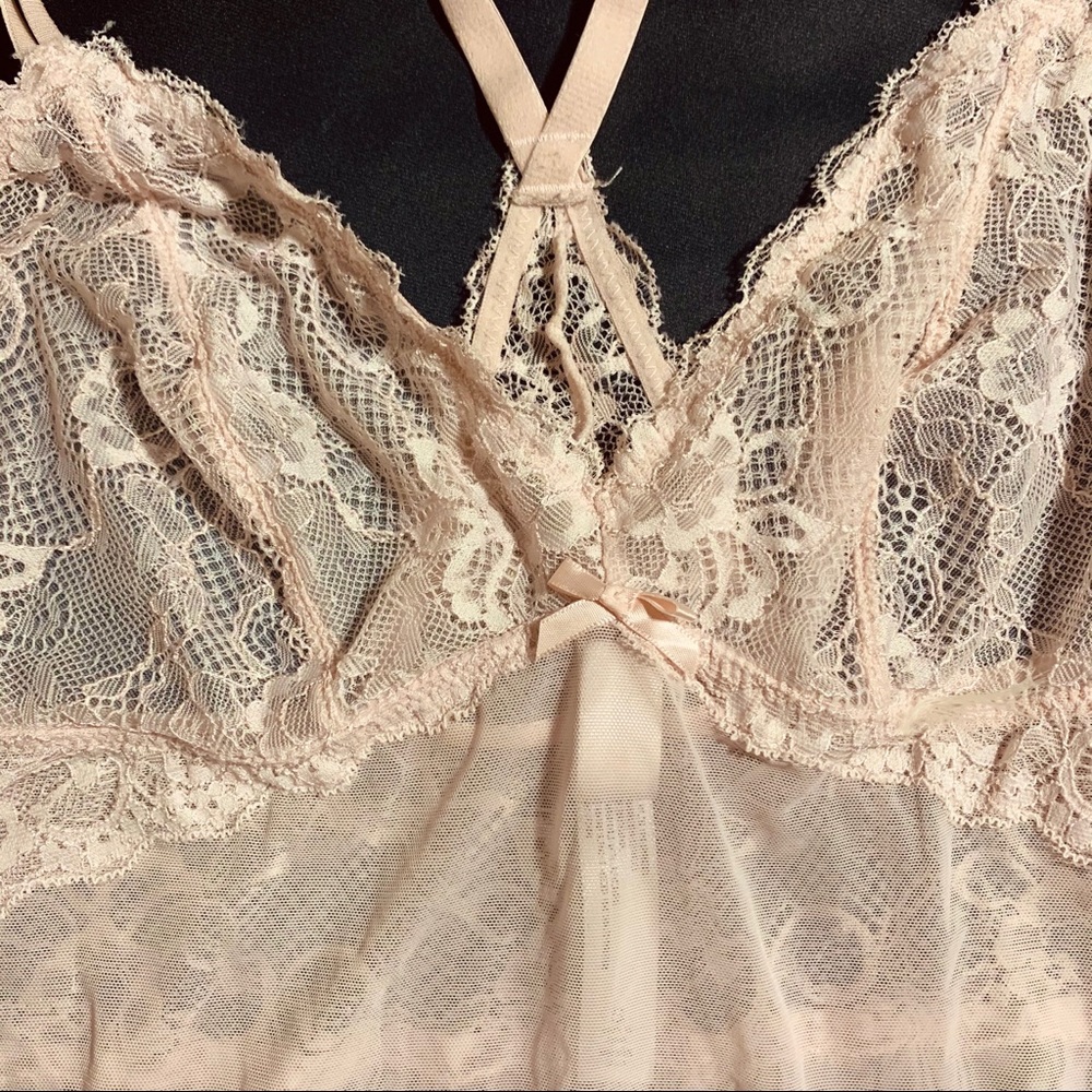 Baby Pink lace Baby Doll Lingerie Slip